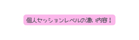 個人セッションレベルの濃い内容